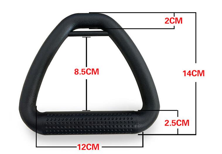 
Gymnastic ring dimensions and size chart showing ring diameter, strap length, and thickness
